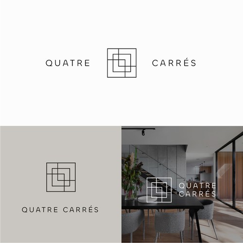 Geometric and minimal logo for a studio of architecture and interior design