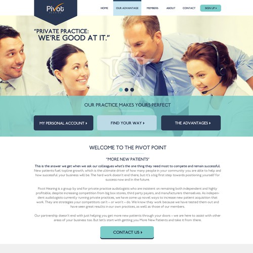 Pivot Hearing website