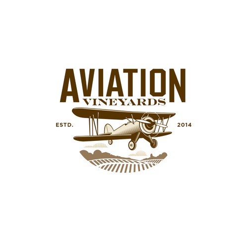 Logo concept for Aviation vineyard