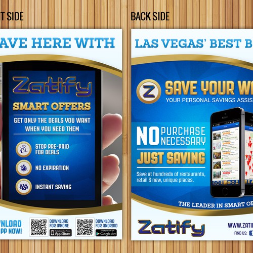 Zatify Needs a design to promote app downloads.