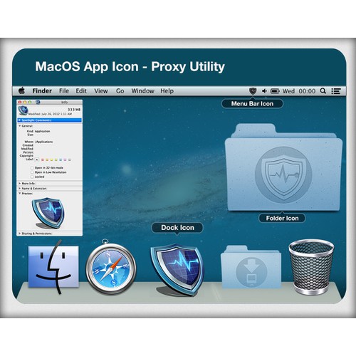 Mac OS X Application Icon for Proxy Utility