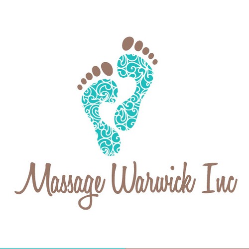 Logo for 'barefoot massage' studio