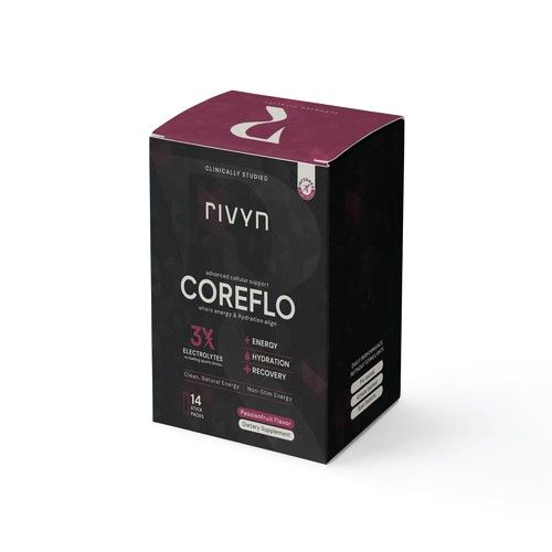 Create a strong, product box for a premium wellness brand