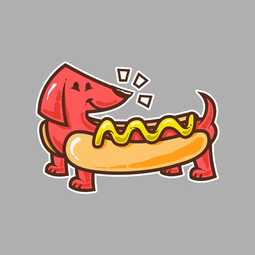 Hotodog Sticker design