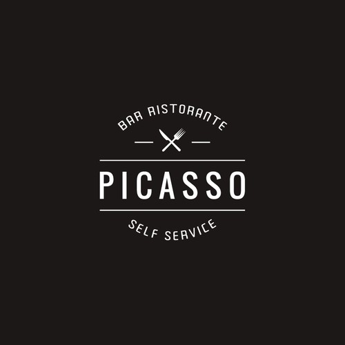 Clean Restaurant logo for PICASSO.