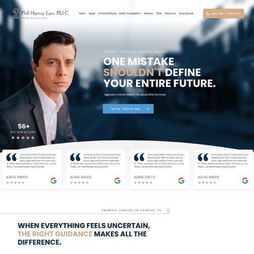 Website for a Criminal Defense Lawyer / Law Firm