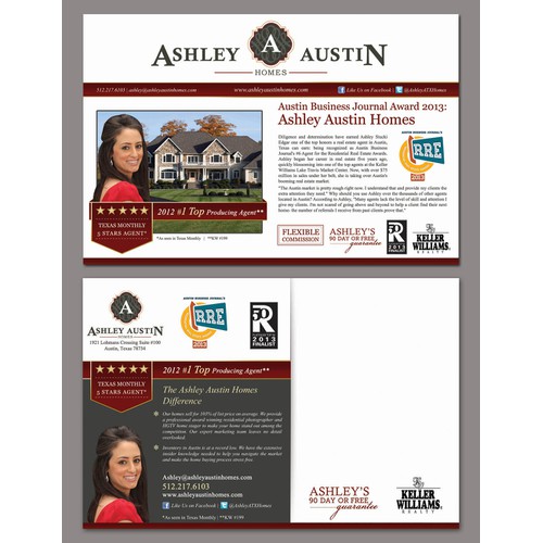 Create the next postcard or flyer for Ashley Austin Homes