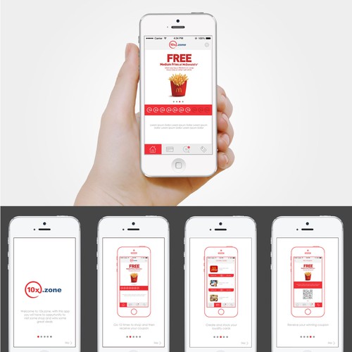 Be the designer of our Loyalty and Coupon application for iPhones with an IOS7 design style