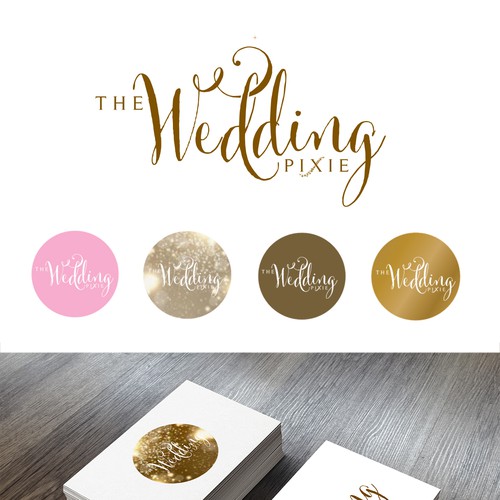 Create a logo design for The Wedding Pixie