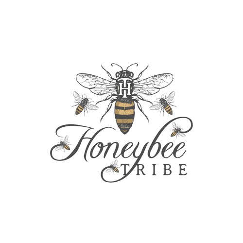 Vintage logo for honey products