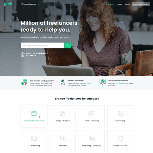 Website Design for a Freelance Hiring Platform