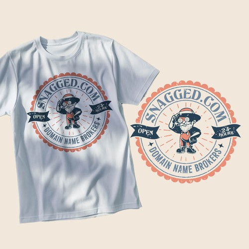Vintage Snagged Tshirt design