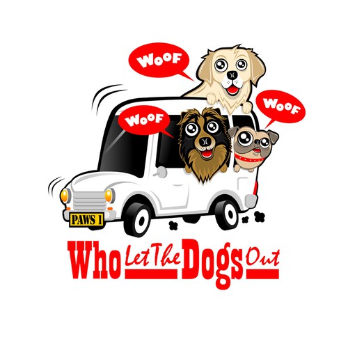 Create a caricature for Dog Walking business 
