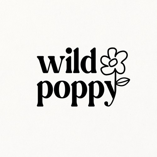 wild poppy logo design