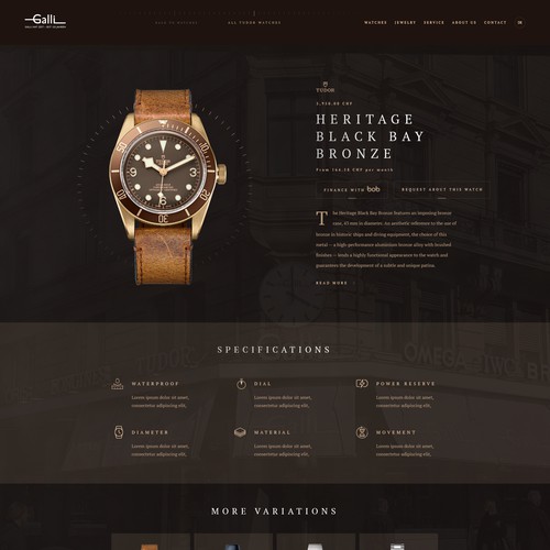 Watch Company Website Design