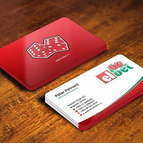 Business card design for Elbet