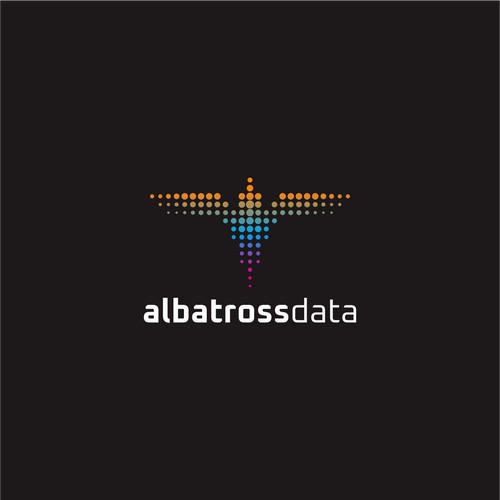 Dots art logo for technology company: Albatross Data