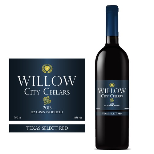 Create edgy Texas wine label .