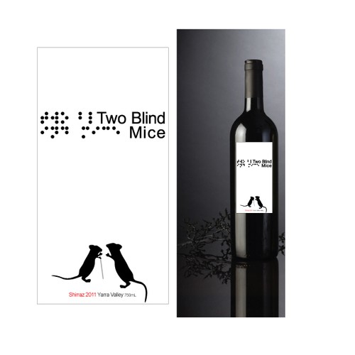 Create the next product label for Two Blind Mice Wines