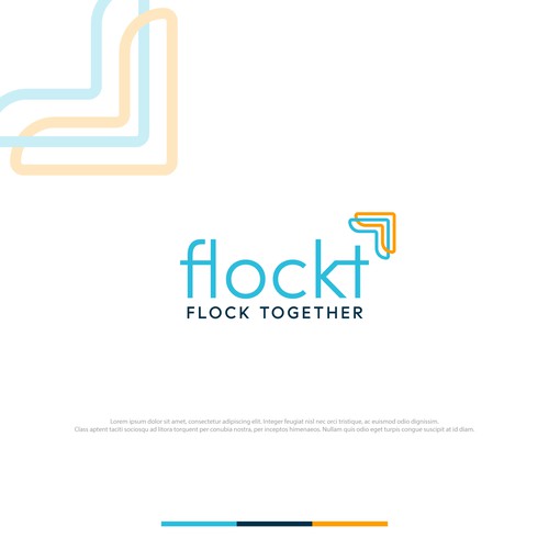 Modern logo for FLOCKT