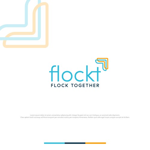 Modern logo for FLOCKT