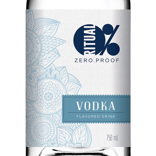 Non-alcoholic Vodka Label Design