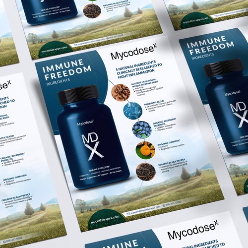 MycodoseX supplement flyer