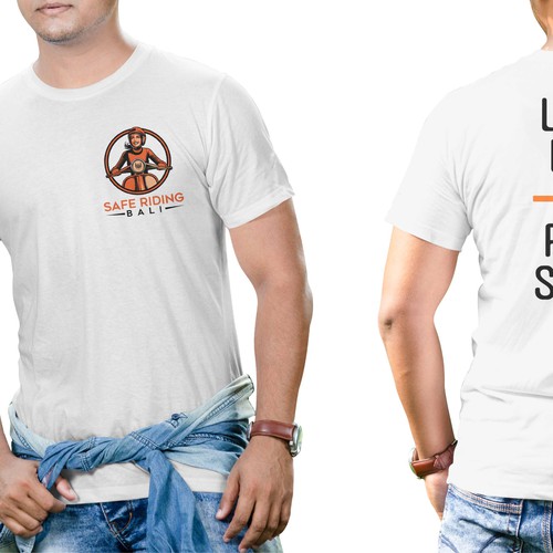 T-shirt design for "Safe Riding Bali"