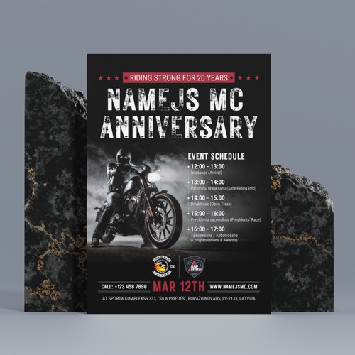 Motorcycle Club Anniversary Event Flyer
