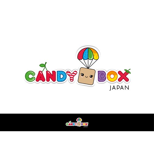 Create a whimsical and cute logo for Candy Box Japan