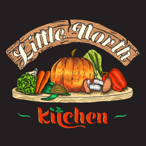 logo concept for Little North Kitchen
