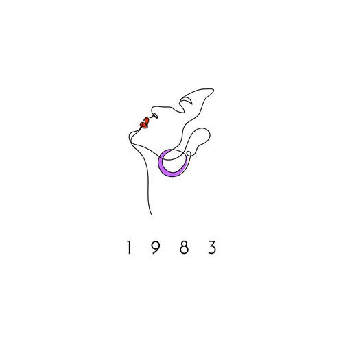 modern logo with '80 feel