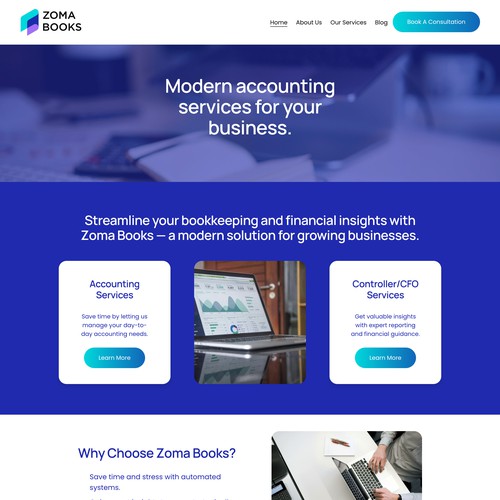 Modern, Minimal Website for Accounting Firm
