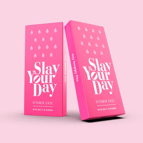 Draft for a ladies' Vitamin A pill packaging  box