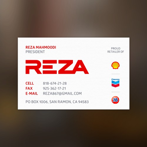 Create Business Card for Fuel retailer