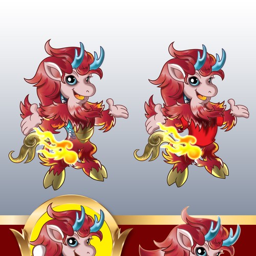 kirin mytical mascot concept