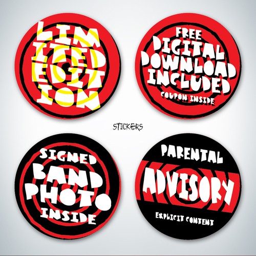 punk Pop Album stickers