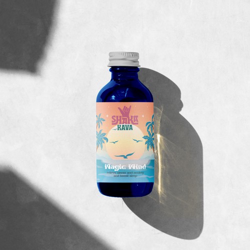 Label design hawaii theme