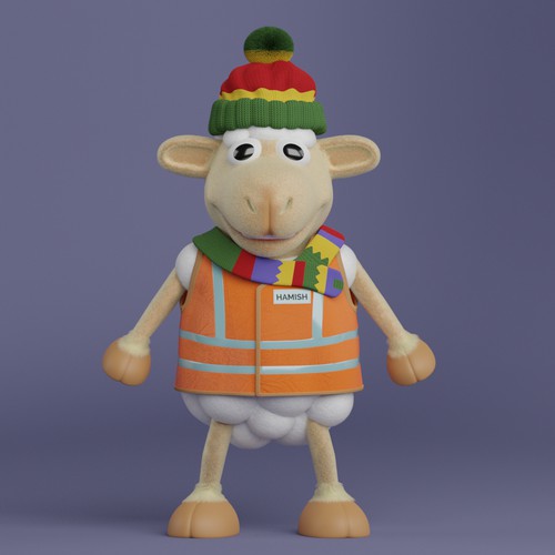 3D Sheep mascot