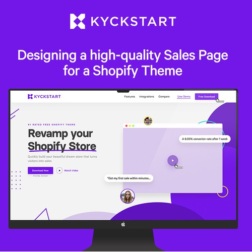 Sales Page Design for Shopify Theme