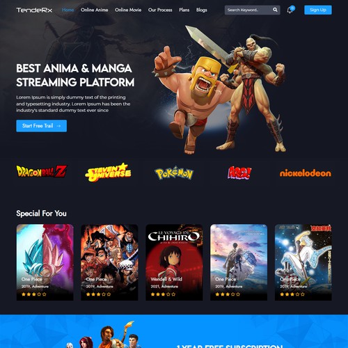 Animation website design