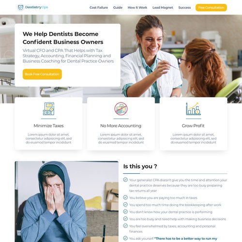 UI UX Design for Dentist Website 