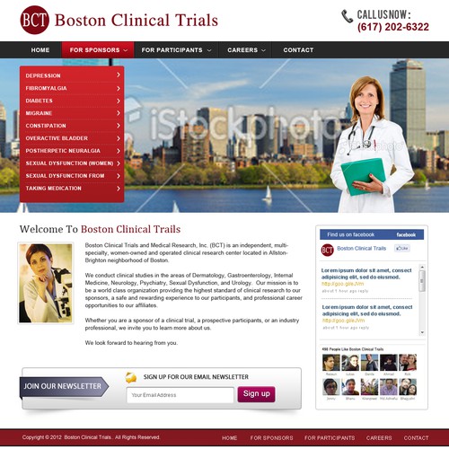 Help Boston Clinical Trials with a new website design