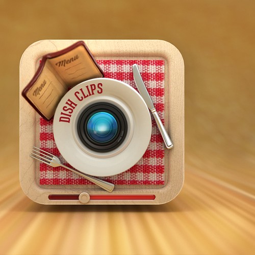 iOS App icon for DishClips Restaurant Guide