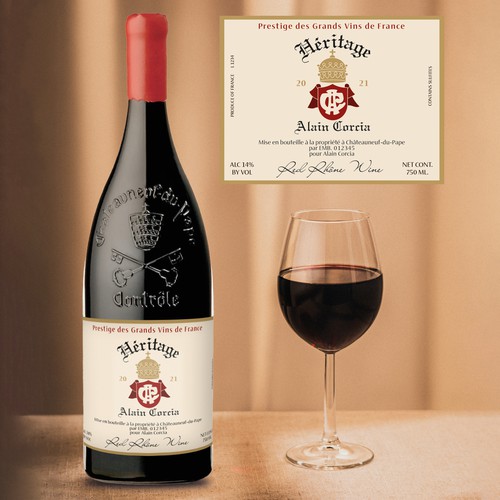 Wine label design 