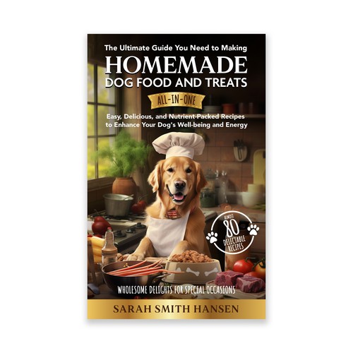 Homemade dog food and treats book cover