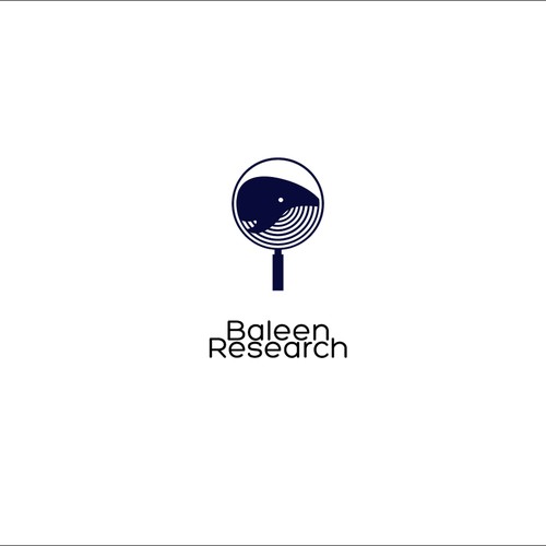 Design a logo using the mouth of a baleen whale for a technology research firm.