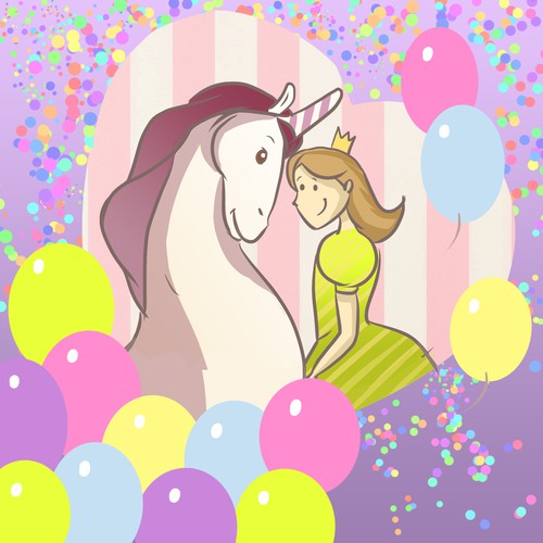 Unicorn birthday box design