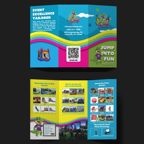Colorful Event Magic Tri-Fold Brochure Design