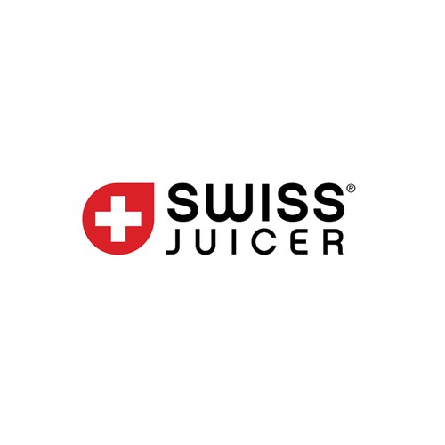 Simple elegant Swiss-style logo for slow squeezer juicer